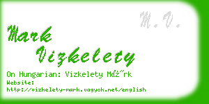 mark vizkelety business card